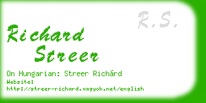 richard streer business card
